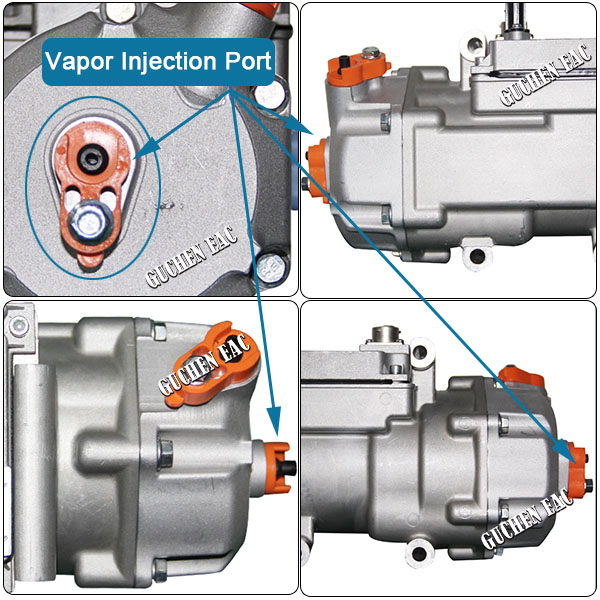 vapor injection heat pump compressor